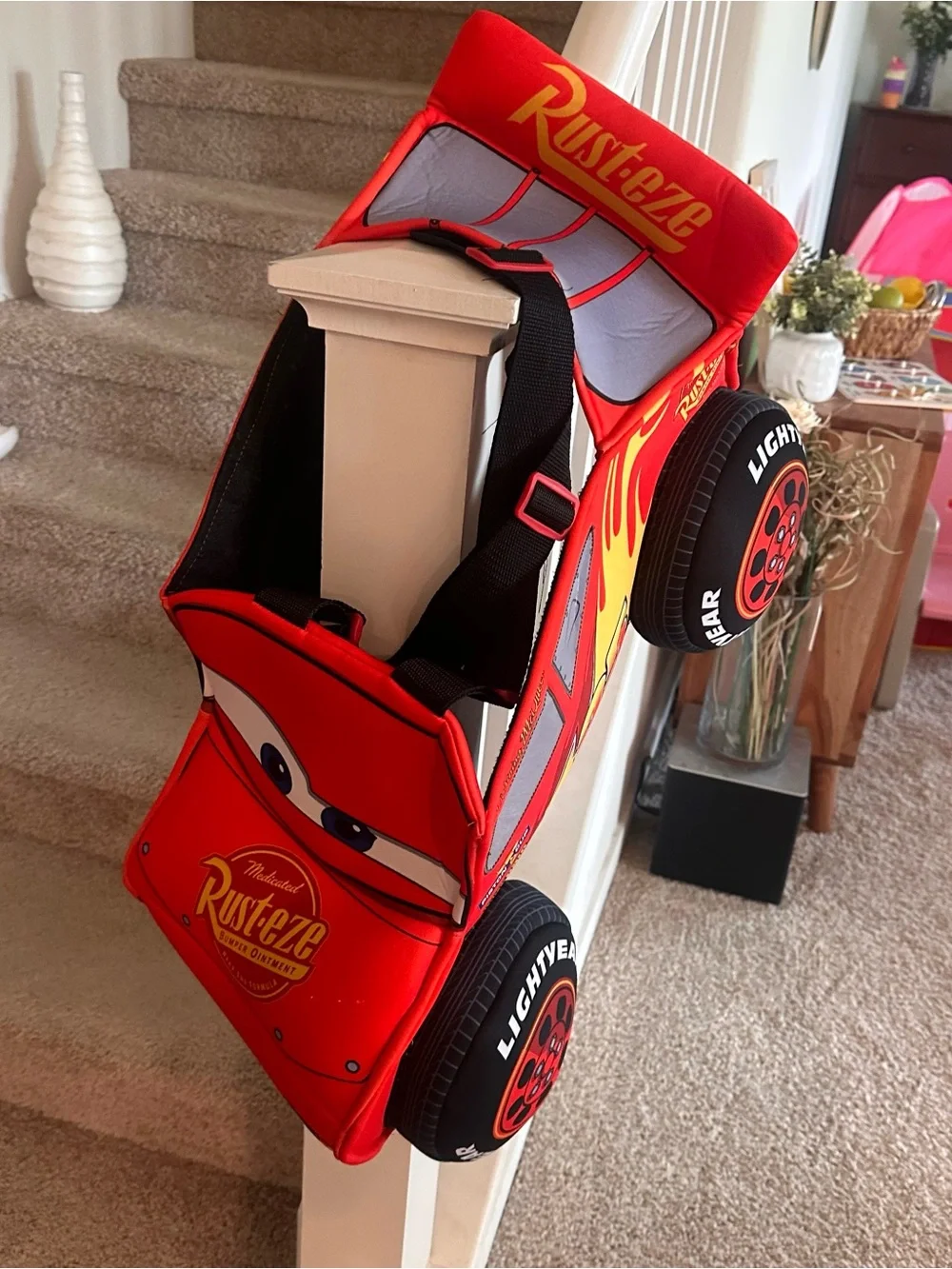 Disney Lightning McQueen Red and Yellow Kids Costume - Picture 6 of 6